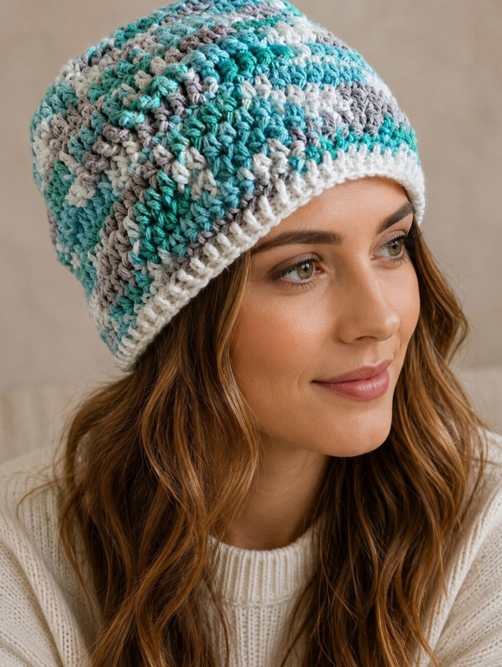 Handcrafted | Crochet Knit Beanie Hat